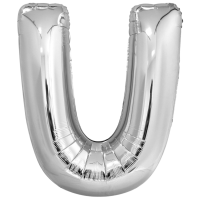 Large Letter U Silver